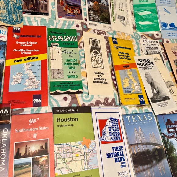 Huge Vtg Lot 71 Gas Oil Tourist Maps Guides Brochures US International 50s 60s - Picture 4 of 11